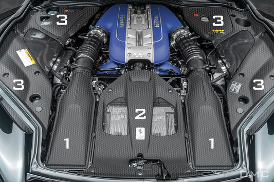 Panneaux de compartiment moteur en fibre de carbone de DMC pour Ferrari 812 Superfast, GTS et Competizione, Coupé et Spider Aperta d'origine - KDMPARTS EUROPE TUNING STORE