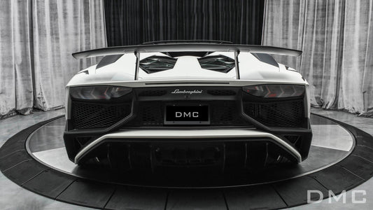 Pare chocs arrière avec diffuseur en fibre de carbone « SV LP750 » de DMC pour Lamborghini Aventador Coupé et Roadster d'origine - KDMPARTS EUROPE TUNING STORE