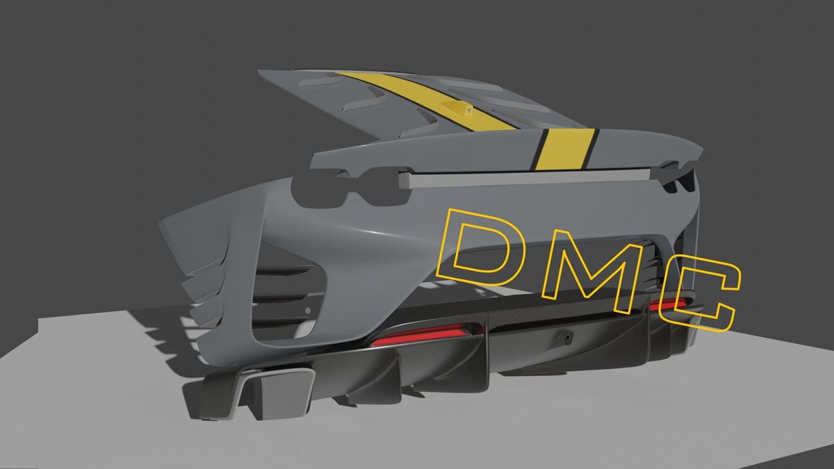 Pare chocs arrière en fibre de carbone de DMC pour Ferrari 812 Competizione compatible avec les modèles SF Superfast Coupé et GTS Spider d'origine - KDMPARTS EUROPE TUNING STORE