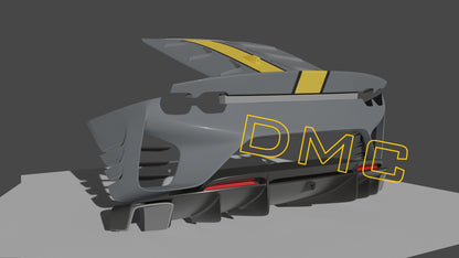 Pare chocs arrière en fibre de carbone de DMC pour Ferrari 812 Competizione compatible avec les modèles SF Superfast Coupé et GTS Spider d'origine - KDMPARTS EUROPE TUNING STORE