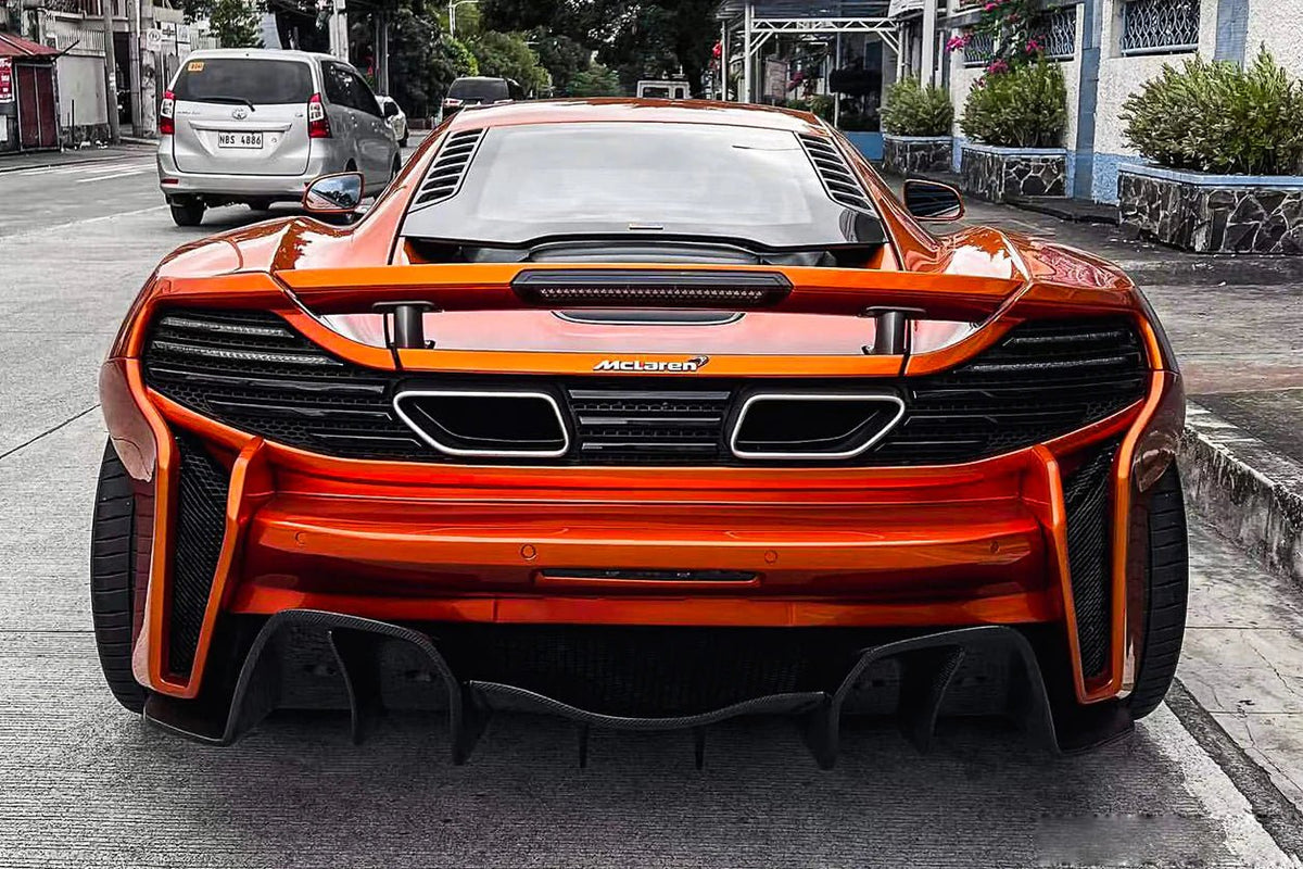Pare chocs arrière pour McLaren MP4 12C / 650S 2011 - 2017 Style Rebel performance partiellement en fibre de carbone - KDMPARTS EUROPE TUNING STORE