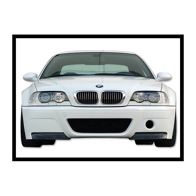 Pare Chocs Avant BMW E46 Look M3 ABS Avec Pointe en Carbone Look CSL - KDMPARTS EUROPE TUNING STORE