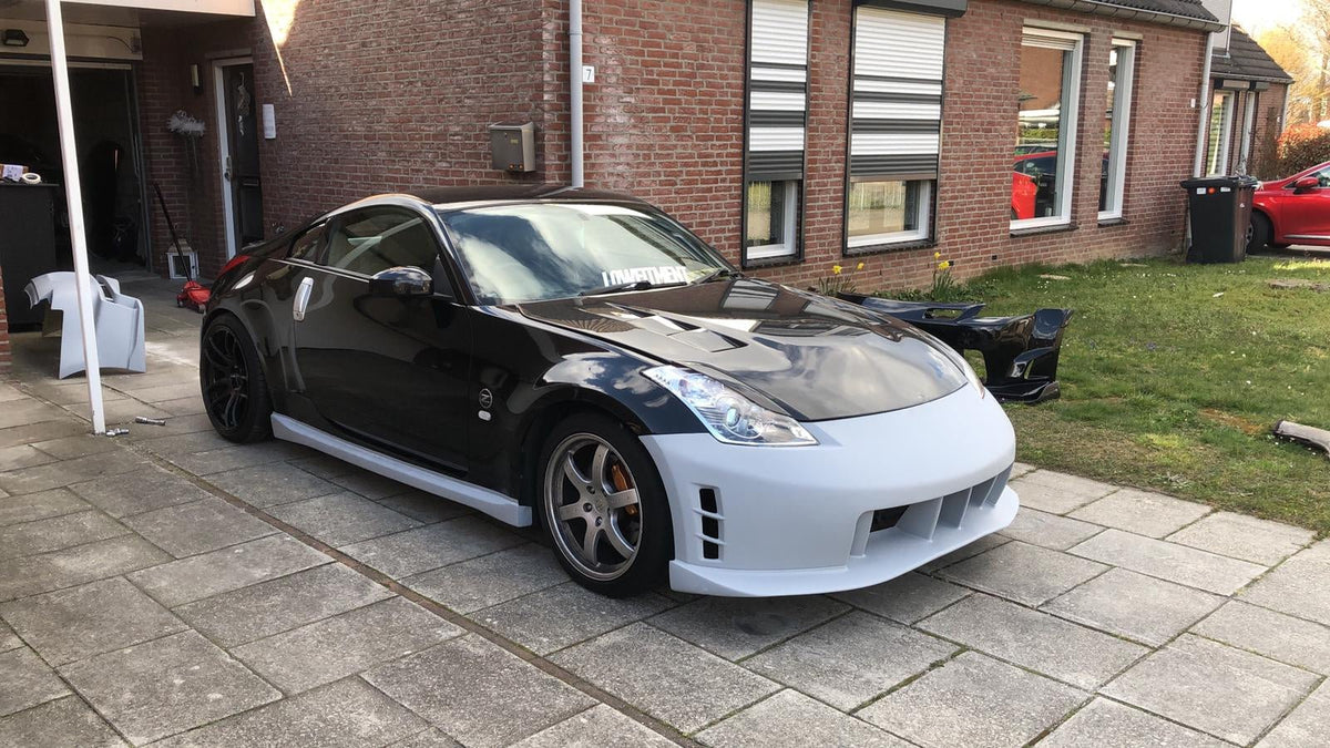 Pare chocs avant pour Nissan 350Z 2003-2009 look V3 avec grille en ABS intégrée - KDMPARTS EUROPE TUNING STORE