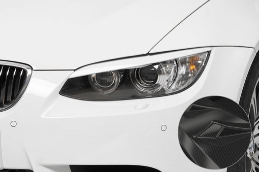 Paupières de phares avant look en carbone pour BMW Série 3 E92/E93 - droite / gauche - KDMPARTS EUROPE TUNING STORE