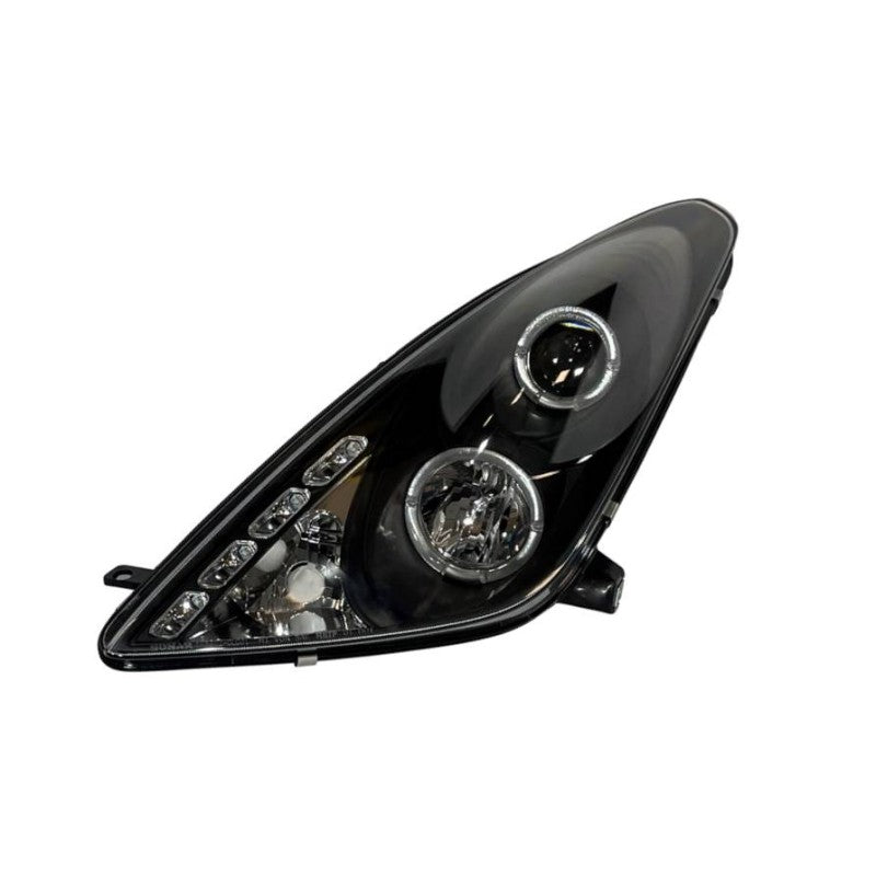 2 Phares Avant Angel Eyes pour Toyota Celica de 2001 - 2007, à fond Noir