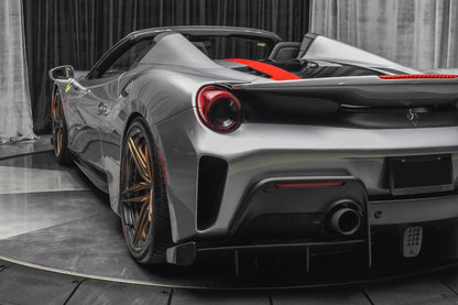 Prises d'air de pare chocs arrière en fibre de carbone « Speciale » de DMC pour Ferrari 488 GTB Coupé et Spider - KDMPARTS EUROPE TUNING STORE