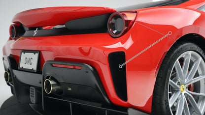 Prises d'air de pare chocs arrière en fibre de carbone « Speciale » de DMC pour Ferrari 488 GTB Coupé et Spider - KDMPARTS EUROPE TUNING STORE