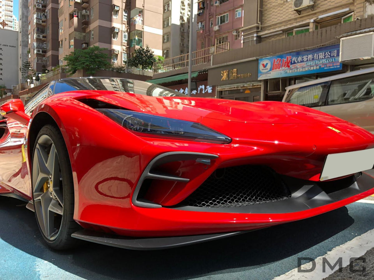 Prises d'air de pare chocs avant en fibre de carbone « EVO » de DMC pour Ferrari F8 Tributo Spider - KDMPARTS EUROPE TUNING STORE