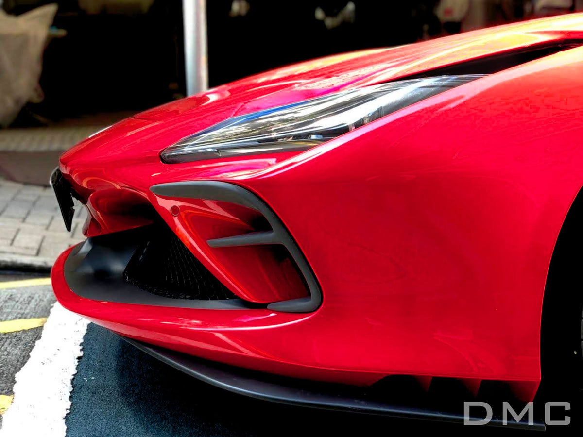 Prises d'air de pare chocs avant en fibre de carbone « EVO » de DMC pour Ferrari F8 Tributo Spider - KDMPARTS EUROPE TUNING STORE