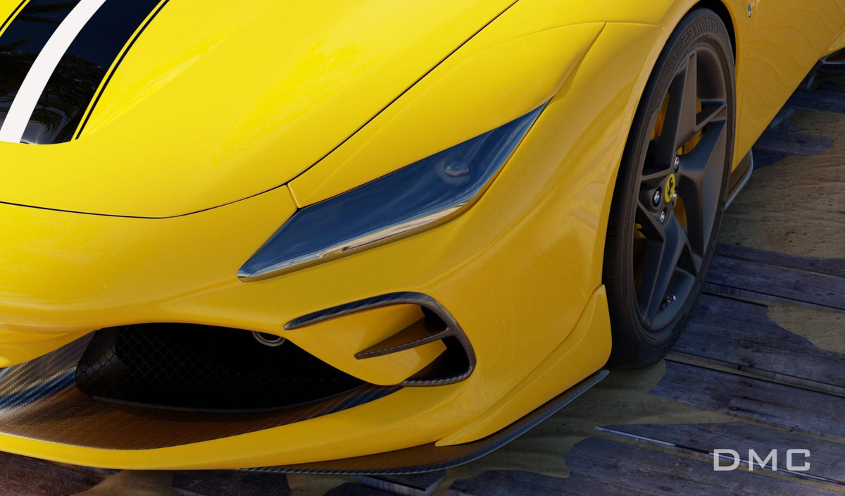 Prises d'air de pare chocs avant en fibre de carbone « Speciale » de DMC pour Ferrari F8 Tributo Coupé et Spider - KDMPARTS EUROPE TUNING STORE