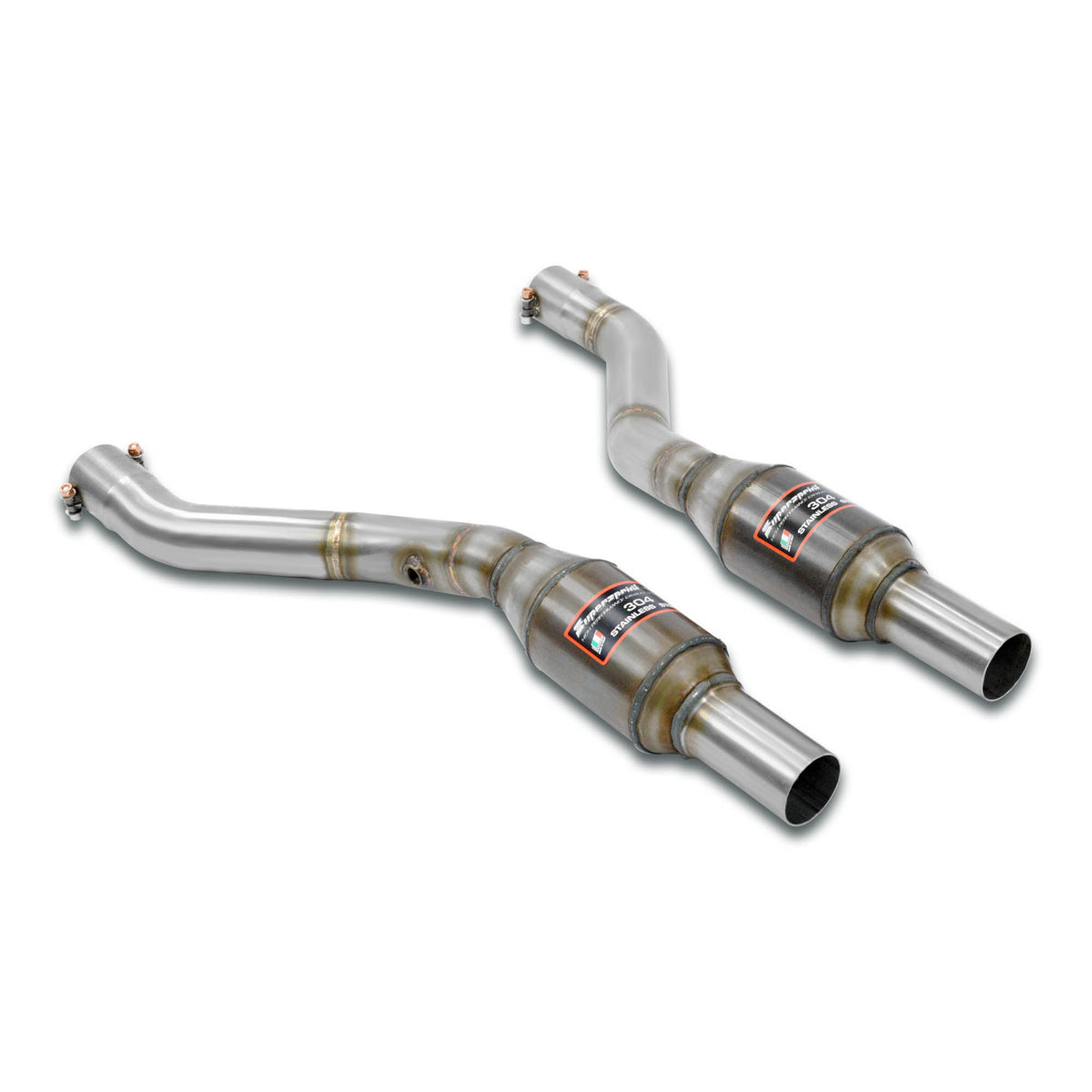 Silencieux avant Droit - Gauche avec catalyseurs métalliques Supersprint pour BMW E46 - Tous les modèles (Pour conversion moteur V8 S62 - M5 5.0i) - KDMPARTS EUROPE TUNING STORE