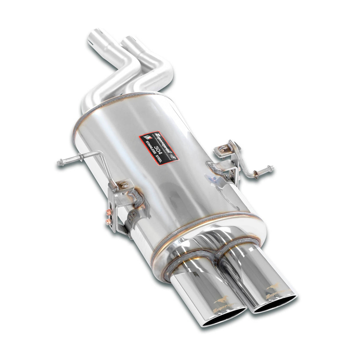 Silencieux d'échappement arrière 100x75 Supersprint pour BMW E46 - Tous les modèles (Pour conversion moteur N51 / N52 / N52N / N53) - KDMPARTS EUROPE TUNING STORE