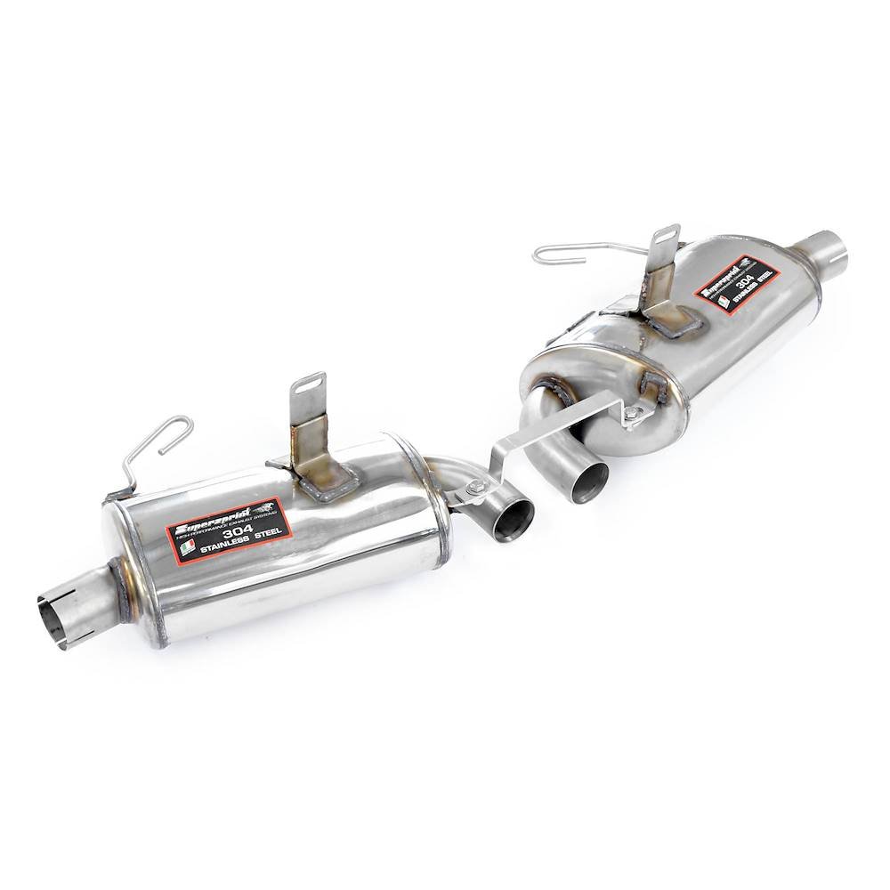 Silencieux d'échappement arrière Droit et Gauche "Racing" Supersprint pour PORSCHE 986 BOXSTER 2.5i 96 - 99 - KDMPARTS EUROPE TUNING STORE