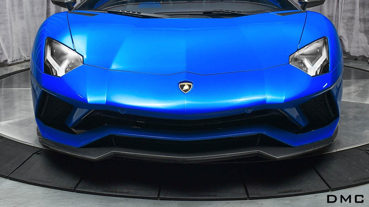 Spoiler avant en fibre de carbone « Tecno » de DMC pour Lamborghini Aventador S Coupé et Roadster d'origine - KDMPARTS EUROPE TUNING STORE