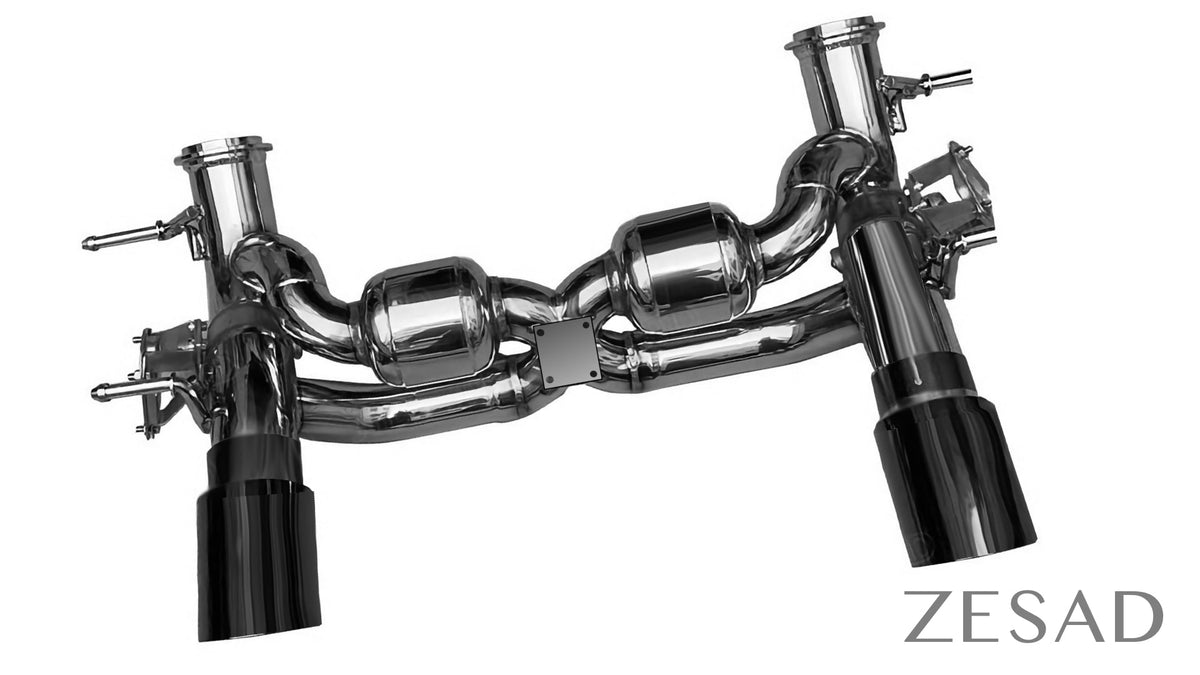 Système d'échappement en Acier inoxydable de ZESAD pour Maserati MC20 Coupé et Spider d'origine : Comprend des silencieux OPF de remplacement, des descentes d'échappement, des systèmes sans catalyseur et des catalyseurs sport, ainsi que des valves - KDMPARTS EUROPE TUNING STORE