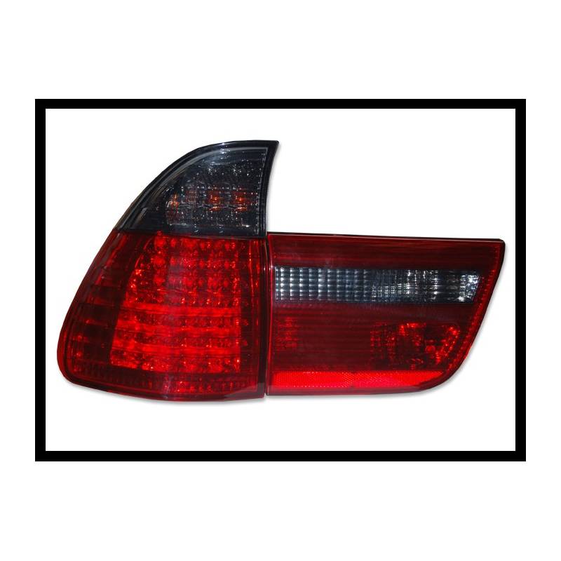 Jeu de Feux Arrières BMW X5 00-03 Led Rouge Fumé - KDMPARTS EUROPE TUNING STORE