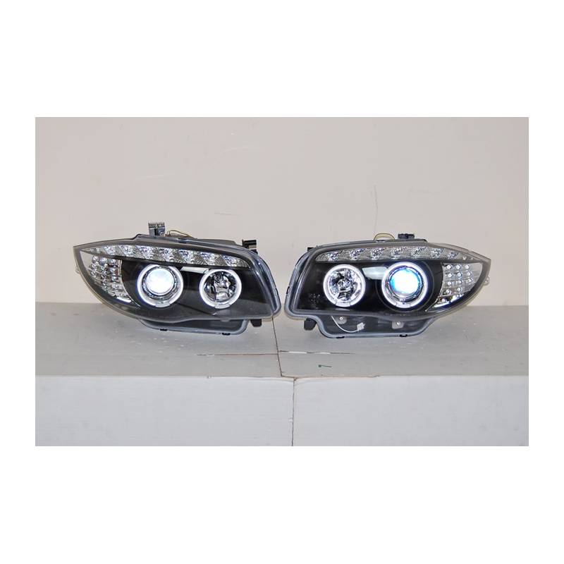 Jeu de Phare Avant Lumière De Jour BMW E87 2009Noir Led Intermittent - KDMPARTS EUROPE TUNING STORE