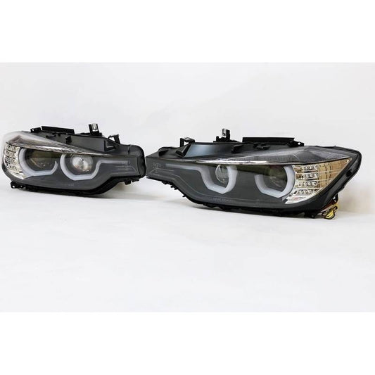 Jeu de Phare Avant Lumière De Jour BMW F30 / F31 12-15 Xenon DRL Noir - KDMPARTS EUROPE TUNING STORE