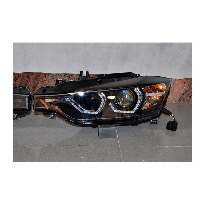 Jeu de Phare Avant Lumière De Jour BMW F30 / F31 Xenon DRL Noir - KDMPARTS EUROPE TUNING STORE