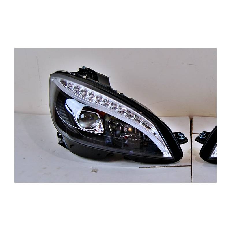 Phare Avant Lumière De Jour Mercedes W204 '07-'10 Noir Led clignotante. - KDMPARTS EUROPE TUNING STORE