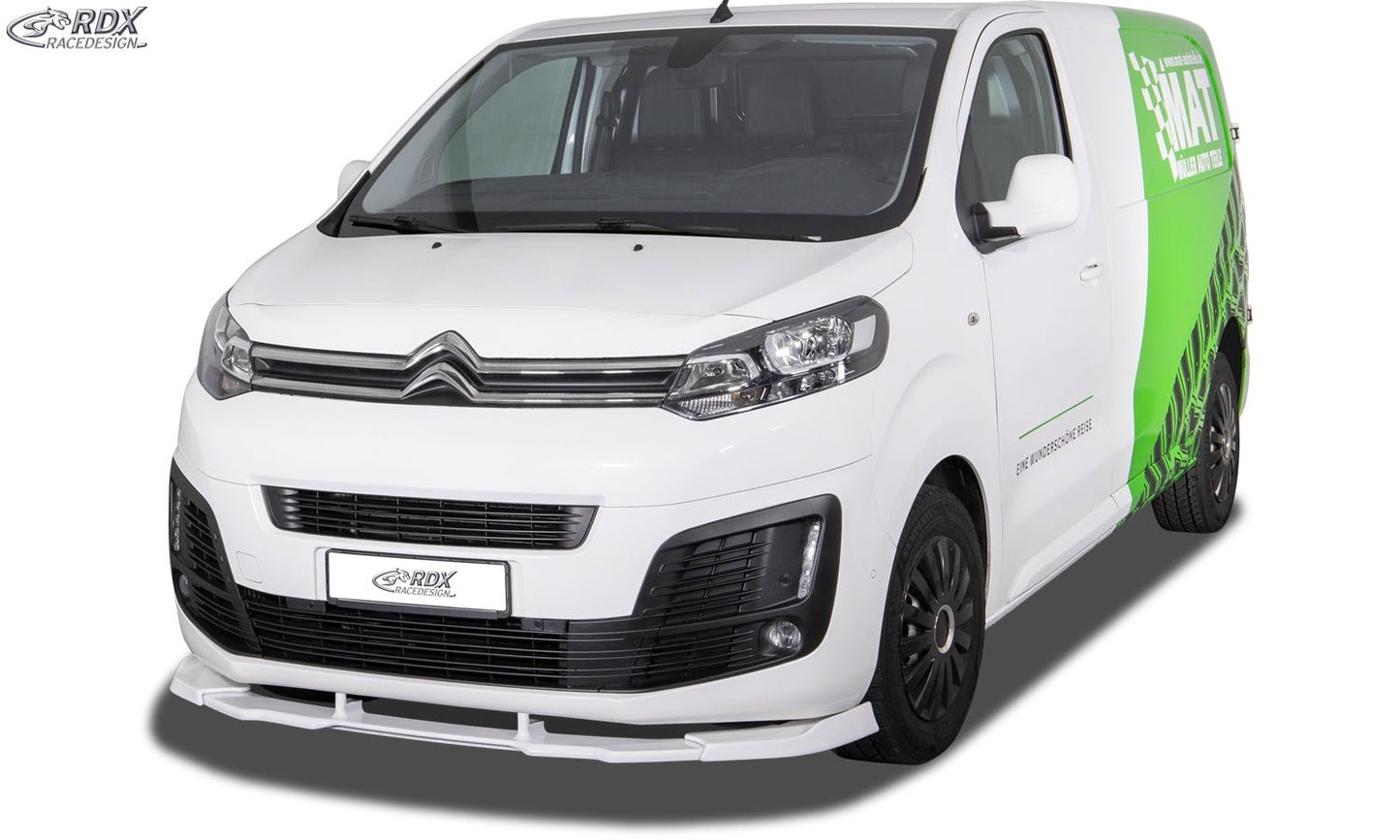 Spoiler avant RDX VARIO-X pour CITROEN Jumpy & Spacetourer (V) / FIAT Ulysse & Scudo (V) / OPEL Zafira Life & Vivaro (V) / PEUGEOT Expert & Traveler (V) / TOYOTA ProAce & ProAce Verso (V) Lèvre avant Séparateur - KDMPARTS EUROPE TUNING STORE